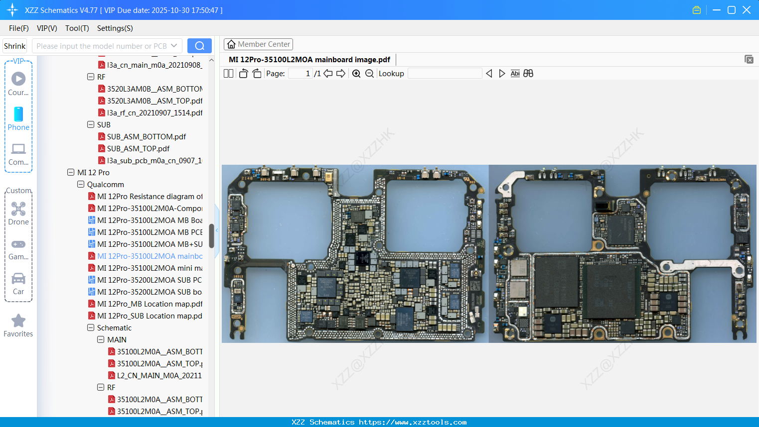Xiaomi MI 12Pro-35100L2MOA Mainboard Image
